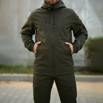 Мужская куртка "Reef" SoftShell на микрофлисе до -10°C хаки размер S int1244071135bls-S фото