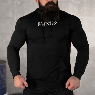 Худи Maklin Воля с принтом на груди и спине черное размер M buy91302bls-M фото