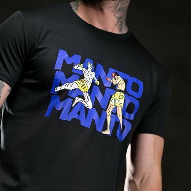 Потовідвідна футболка Selion з принтом Manto чорна розмір M buy96890bls-M фото
