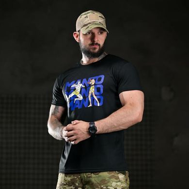 Потовідвідна футболка Selion з принтом Manto чорна розмір M buy96890bls-M фото