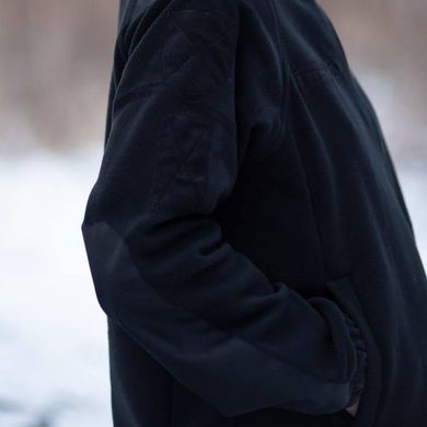 Жіноча Флісова Кофта з високим коміром та липучками під шеврони чорна розмір S for00893bls-S фото