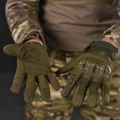 Плотные перчатки Mechanix Start на флисе с защитными накладками олива размер L 14294bls-L фото