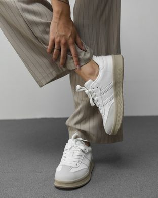 Женские кожаные кеды Samba White Grey размер 36 buy88595bls-36 фото