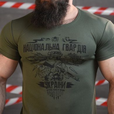 Потоотводная футболка Sabur Devid с принтом НГУ на груди олива размер XL buy85909bls-XL фото