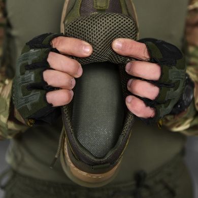 Чоловічі шкіряні кросівки Extreme на гумовій підошві олива розмір 41 buy86667bls-41 фото