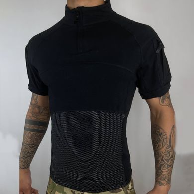 Мужской Убакс Han Wild с короткими рукавами и карманами / Прочная уставная Рубашка черная размер M md1177bls-M фото