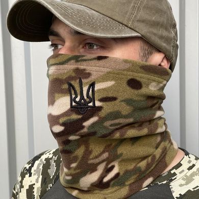 Флисовый Баф Intruder с вышивкой Тризуб Украины / Шарф-труба мультикам 23х25см 1160870122bls фото