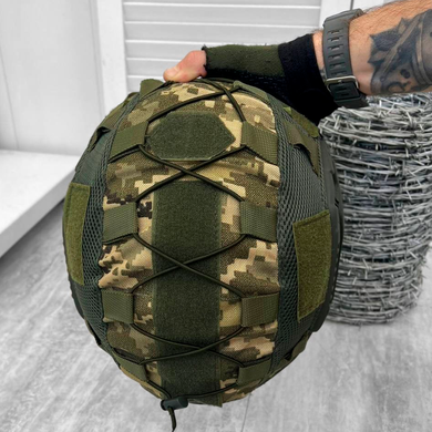 Кавер на Шлем Fast Cordura с сетчатыми вставками / Защитный Чехол на резинке пиксель размер универсальный 15801bls фото