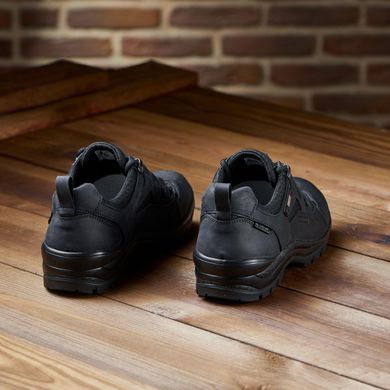 Универсальные влагостойкие Кроссовки из натуральной кожи на двухкомпонентной подошве черные размер 34 401 чорні літоbls-34 фото
