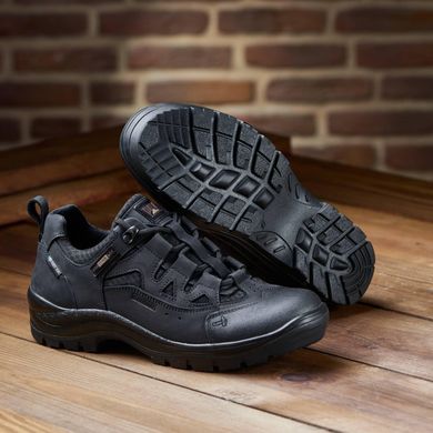Універсальні вологостійкі Кросівки із натуральної шкіри на двокомпонентній підошві чорні розмір 34 401 чорні літоbls-34 фото