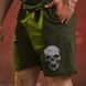 Трикотажні шорти з принтом Skull олива розмір M buy87528bls-M фото 2