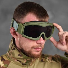 Захисні окуляри маска з 3-ма змінними лінзами та чохлом олива розмір універсальний buy86967bls фото
