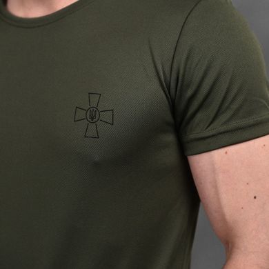 Чоловічий літній комплект Coolmax футболки + шорти з принтом олива розмір M buy87468bls-M фото