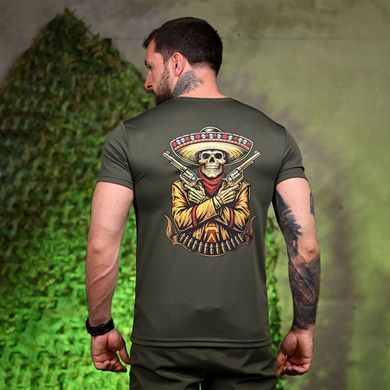Футболка Mexico с принтом на груди и спине олива размер M buy92847bls-M фото