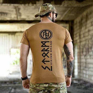 Потоотводная футболка Born of War с принтом Viking Brano койот размер S buy96446bls-S фото
