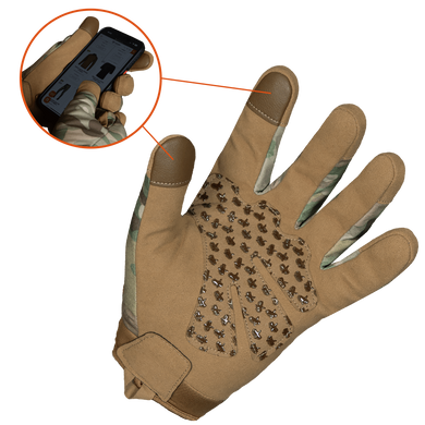 Плотные сенсорные перчатки CamoTec на флисе с усиленными накладками мультикам размер M rb1643bls-M фото