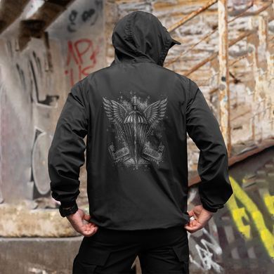 Вітрівка&nbsp;Born of War з принтом ДШВ чорна розмір S buy97187bls-S фото