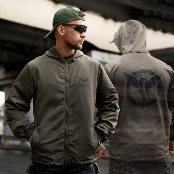 Вітрівка&nbsp;Born of War з принтом Розвідка олива розмір S buy97361bls-S фото