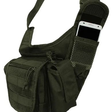 Сумка через плечо 7 л MIL-TEC с креплением Molle олива 9 х 17 х 35 см for00170bls фото