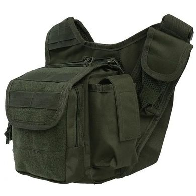 Сумка через плечо 7 л MIL-TEC с креплением Molle олива 9 х 17 х 35 см for00170bls фото