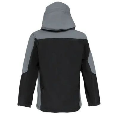 Тактическая куртка Gman Softshell с липучками под шевроны черная с серым размер M skl6396bls-M фото