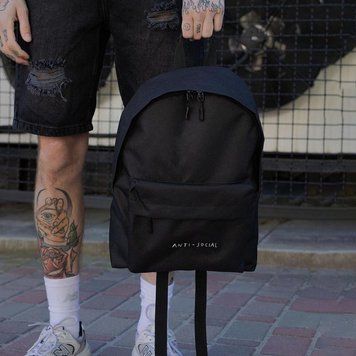 Рюкзак Without Compact 19 л с принтом Antisocial черный 38&times;27 см wb8049934bls фото
