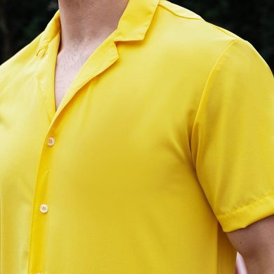 Чоловіча сорочка з короткими рукавами Pobedov Dejavu жовта розмір S pobSRru1293yebls-S фото
