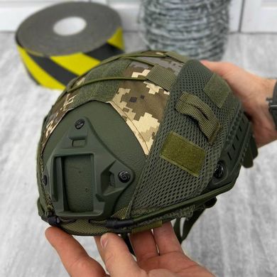 Кавер на Шолом Fast із системою Molle / Захисний Чохол Cordura на гумці піксель розмір універсальний 14401bls фото