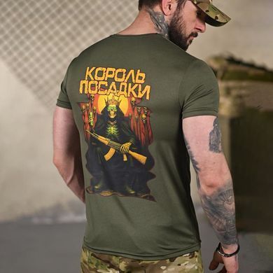 Потоотводная футболка Selion с принтом Король посадки олива размер XL buy93050bls-XL фото