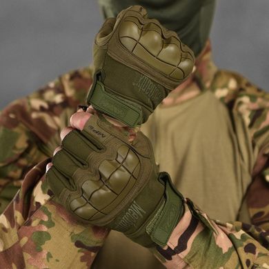 Рукавиці Mechanix M-Pact 3 з відкритими пальцями та захисними накладками олива розмір M buy87002bls-M фото