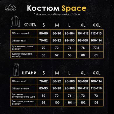 Спортивный костюм Pobedov Space худи + брюки темно-серый размер S pobSBks3012dgebls-S фото