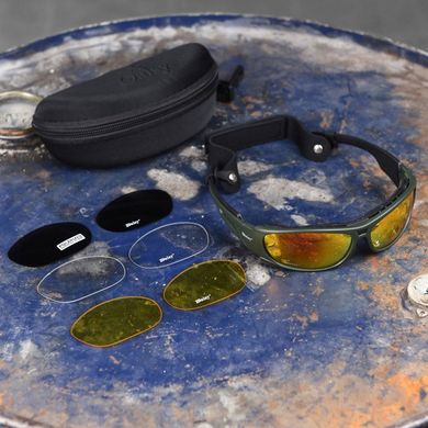 Защитные очки Daisy X с четырьмя сменными линзами и футляром олива размер универсальный buy86968bls фото