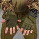 Безпалі рукавиці Lesko E302 Sand із захисними накладками олива розмір M buy86952bls-M фото 2