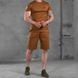 Мужской летний комплект "За победу" Coolmax футболка + шорты койот размер S buy87396bls-S фото 1