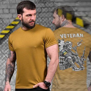 Потовідвідна Футболка Coolmax з принтом Veteran койот розмір XL buy92506bls-XL фото