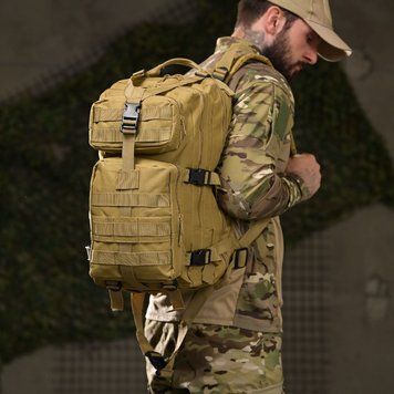Тактичний рюкзак Meest Oxford 25 л з системою кріплення Molle койот 45х24х22 см buy15088bls фото