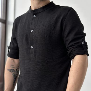 Мужская хлопковая Рубашка Florida приталенного кроя на Пуговицах черная размер S int1292266886bls-S фото
