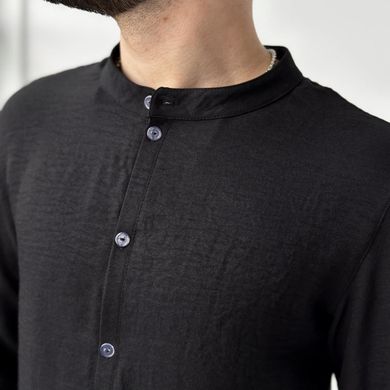 Мужская хлопковая Рубашка Florida приталенного кроя на Пуговицах черная размер S int1292266886bls-S фото