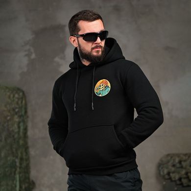 Худі Genesis на флісі з принтом Revo чорне розмір M buy93716bls-M фото