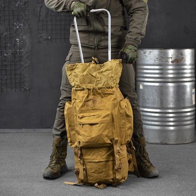 Модульный Рюкзак 110л CORDURA 1000D с системой MOLLE / Водонепроницаемый вместительный Ранец койот 13743bls фото