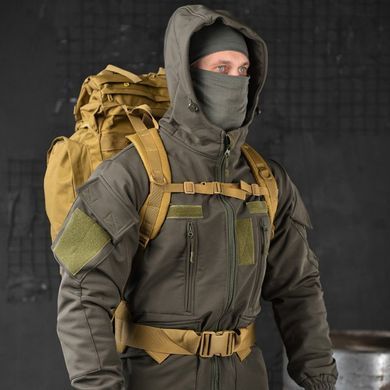 Модульный Рюкзак 110л CORDURA 1000D с системой MOLLE / Водонепроницаемый вместительный Ранец койот 13743bls фото