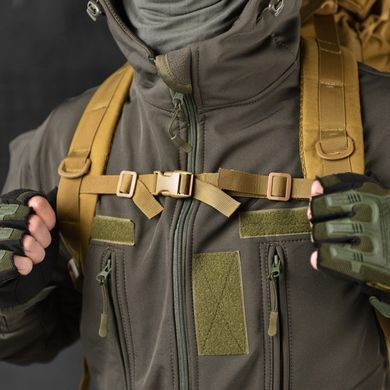 Модульный Рюкзак 110л CORDURA 1000D с системой MOLLE / Водонепроницаемый вместительный Ранец койот 13743bls фото