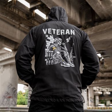 Вітрівка&nbsp;Born of War з принтом Veteran чорна розмір S buy97055bls-S фото