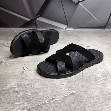 Замшеві шльопанці Prime чорні розмір 41 26/73bls-41 фото