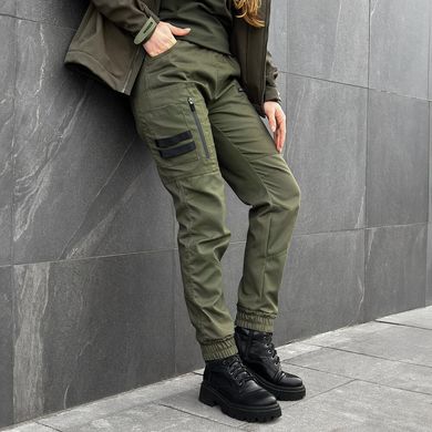 Жіноча Форма "Pobedov" Куртка на мікрофлісі + Штани - Карго / Демісезонний Костюм олива розмір M pob760+875khbls-M фото