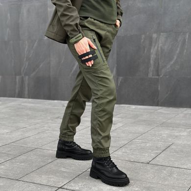 Женская Форма "Pobedov" Куртка на микрофлисе + Брюки - Карго / Демисезонный Костюм олива размер S pob760+875khbls-S фото