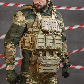 Плитоноска Single Sword Cordura в сборе с подсумками и системой быстрого сброса мультикам one size buy91070bls фото