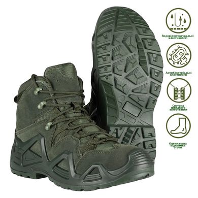 Замшевые Ботинки АК на полиуретановой подошве олива размер 39 20018bls-39 фото