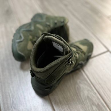 Замшевые Ботинки АК на полиуретановой подошве олива размер 39 20018bls-39 фото