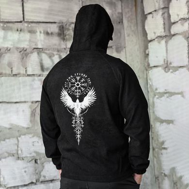 Кофта Born of War з принтом Руни чорна розмір XL buy97490bls-XL фото